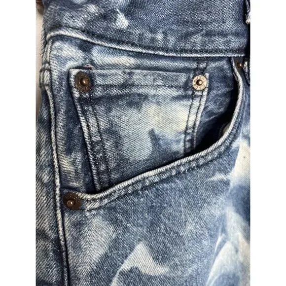 Levis 501 Button Fly Jeans White Oak Cone Denim Acid Wash Tag Size 32/30 - Picture 4 of 11